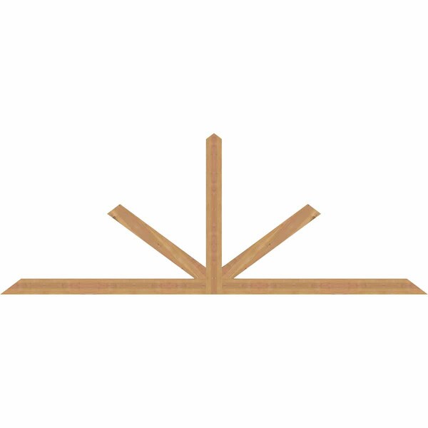 Ekena Millwork Saratoga Smooth Timber Gable Bracket, Western Red Cedar, 96"W x 36"H x 1 1/2"D x 3 1/2"F, 9/12 Pitch GBW096X36X0204SAR00SWR - main